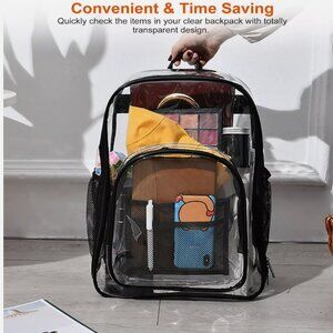 Full Size Clear PVC Backpack With Multi Pockets